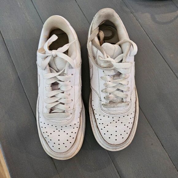 Amazon.com | Nike Men Nike White Leather Court Vision Low Urbans Leisure Shoes Sneaker size 6